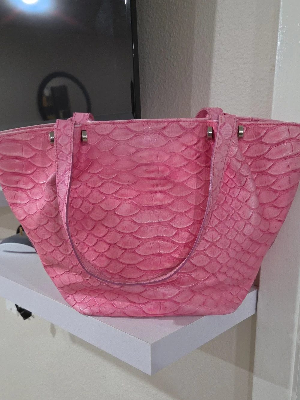 Claudia Firenze Italian Leather Croc Embossed Bag